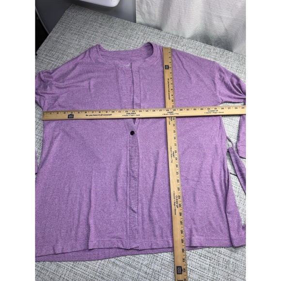 Cuddl Duds Soft Knit One Button Cardigan Robe Cover Up Pink Detachable Belt 1x - Picture 6 of 12